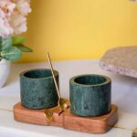 GREEN-MARBLE-SALT-BOWLS-WMETAL-SPOONS