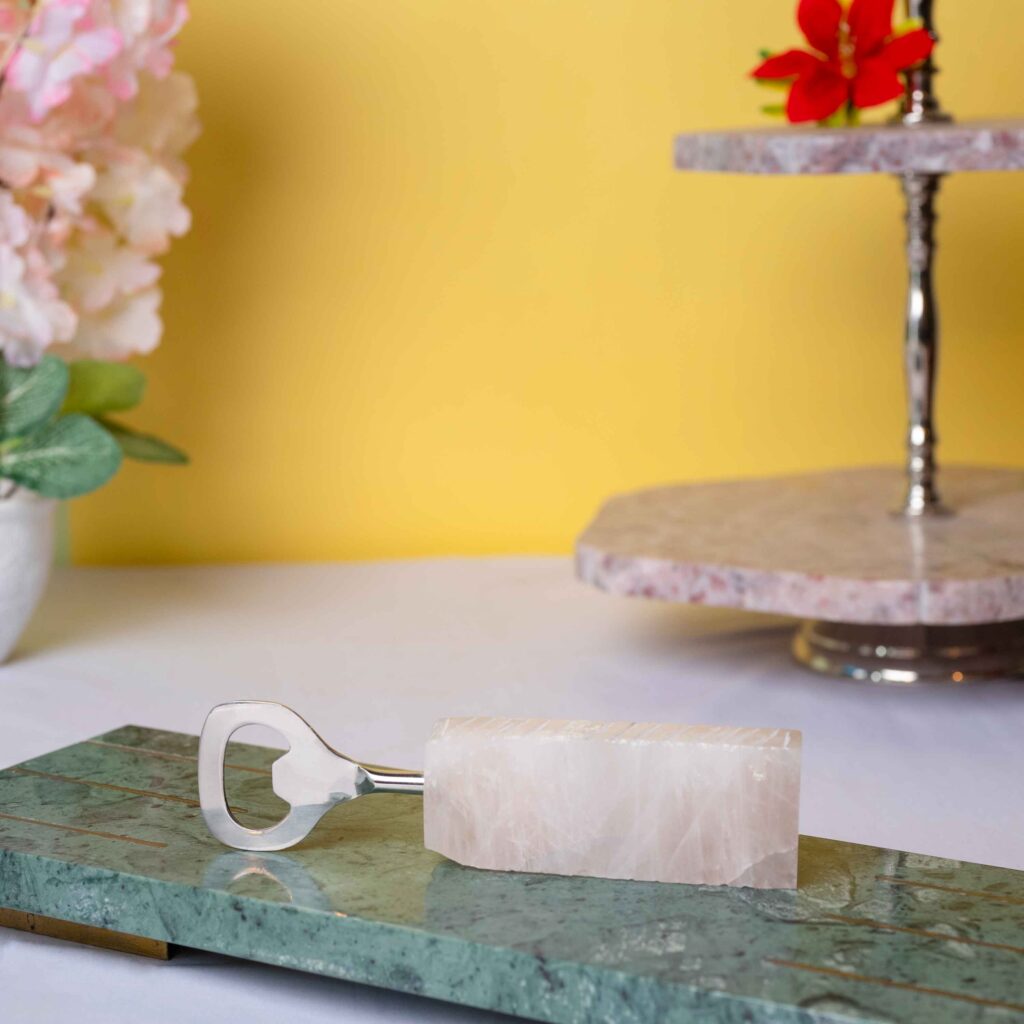 ROSE QUARTZ BOTTLE OPENER LUXLINA