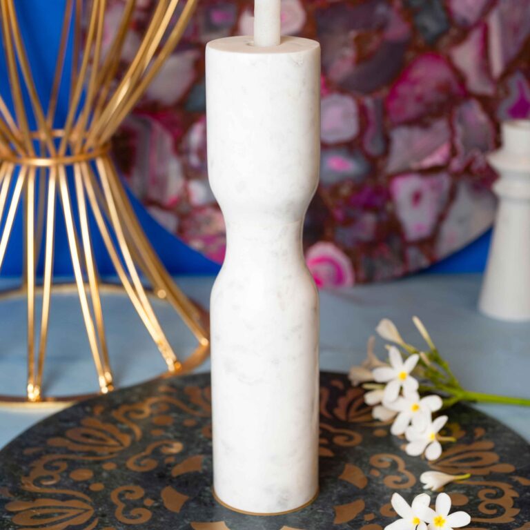 WHITE-MARBLE-CANDLE-HOLDER