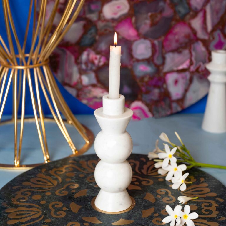 WHITE-MARBLE-CANDLE-HOLDER
