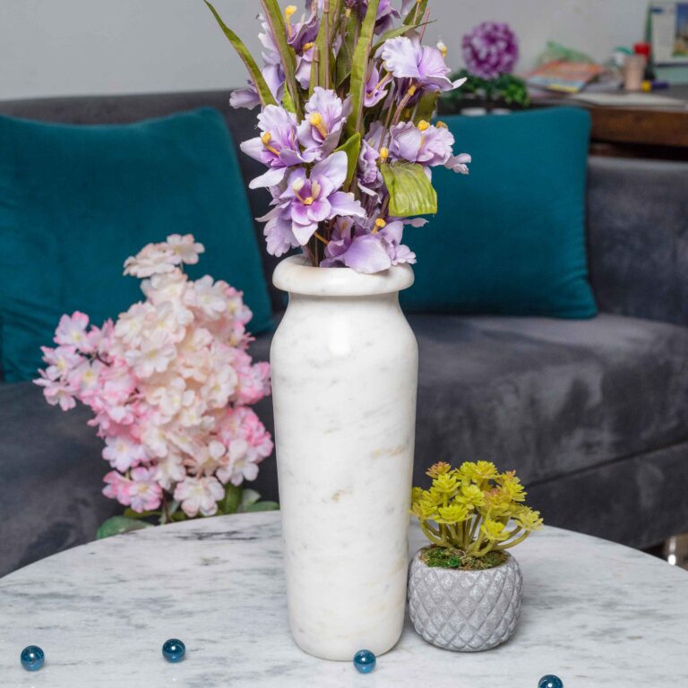 WHITE-MARBLE-FLOWER-VASE