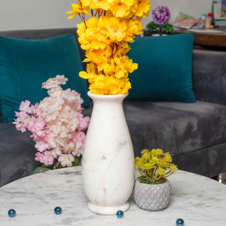 WHITE-MARBLE-FLOWER-VASE