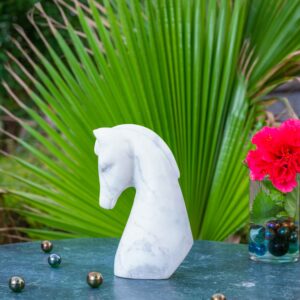 WHITE-MARBLE-HORSE-FACE-OBJECT