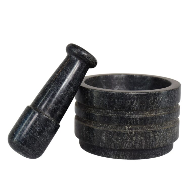 black marble mortar and pestles