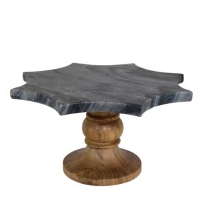 black marble star shape cake stand