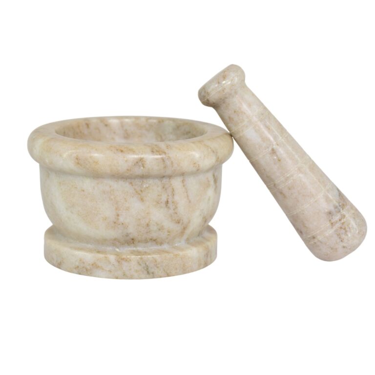 brown marble mortar and pestles