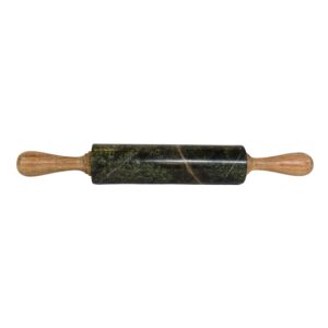 forest green marble rolling pin
