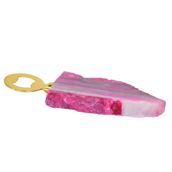 pink agate bottle opener