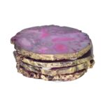 pink agate coaster