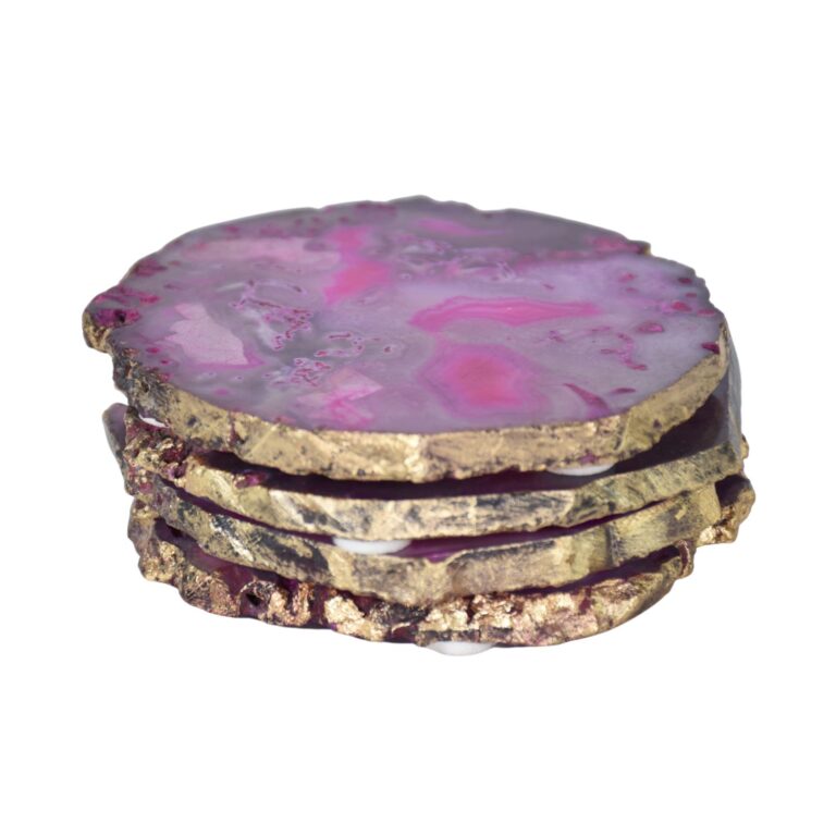 pink agate coaster