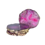 pink agate coaster