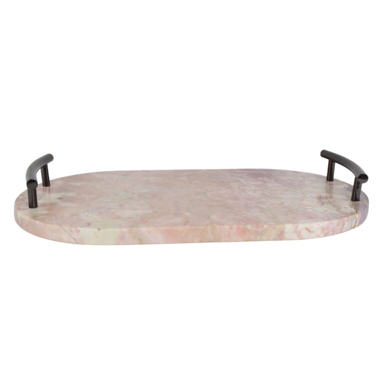 pink marble tray