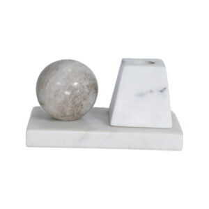 White And Brown Marble Incense Holder