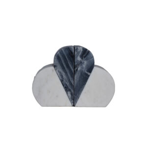 White And Grey Marble Bookend