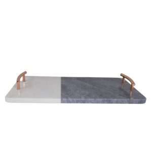 white grey marble tray