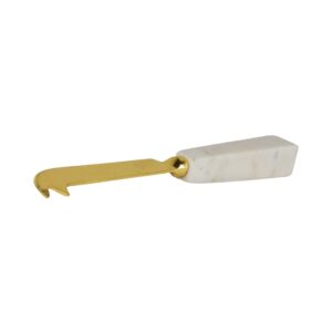 white marble and brass cutlery