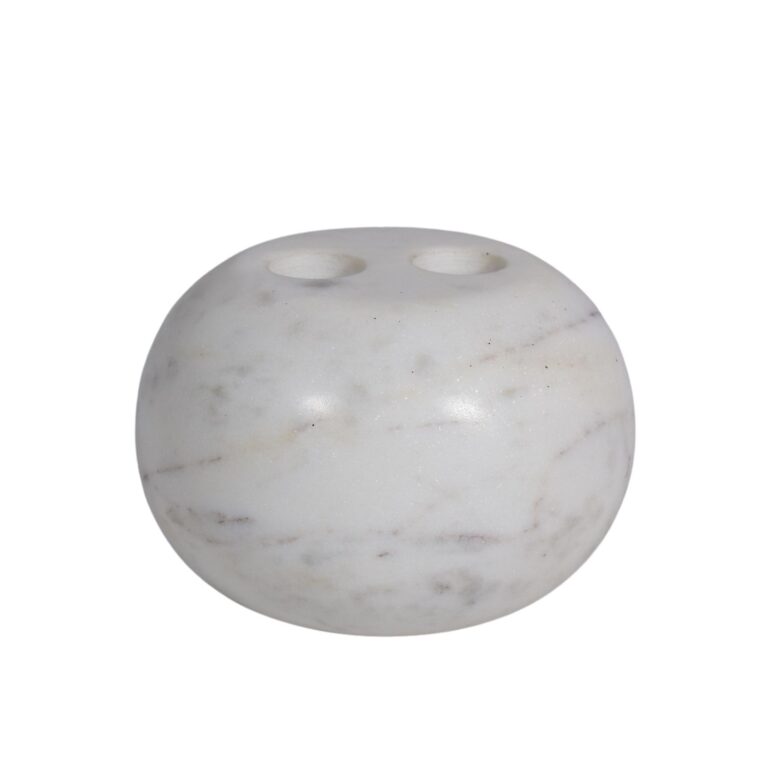 White Marble Bathroom Set Round
