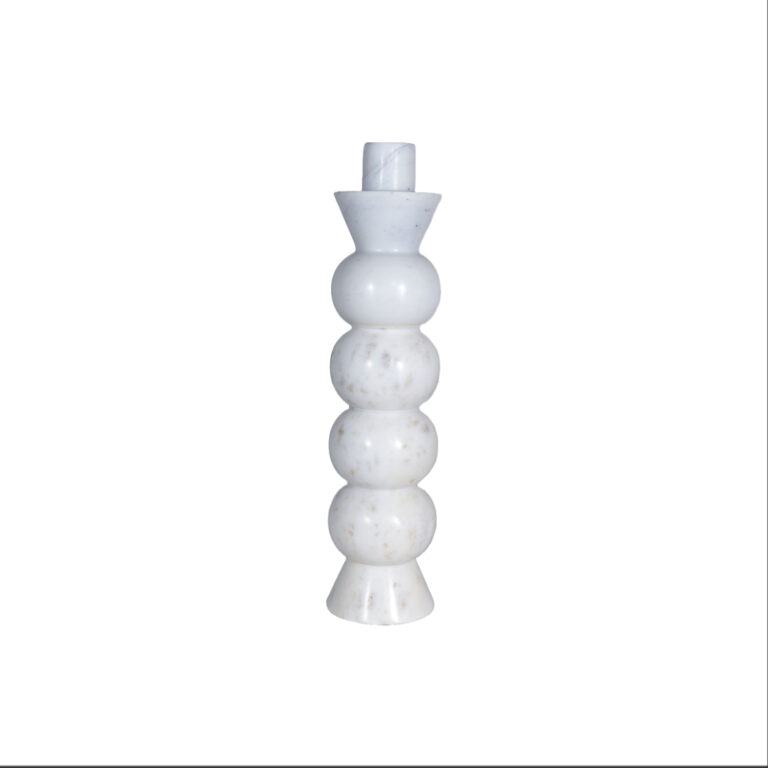 White Marble Candle Stand