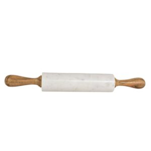 white marble rolling pin