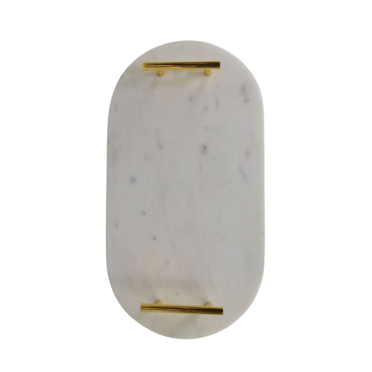white marble tray