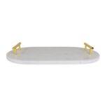 white marble tray