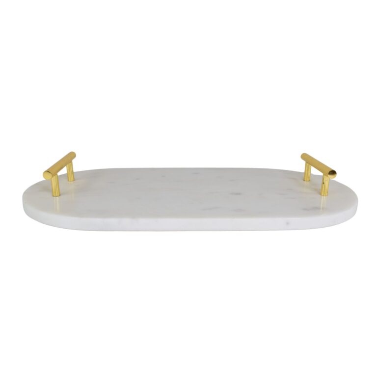 white marble tray