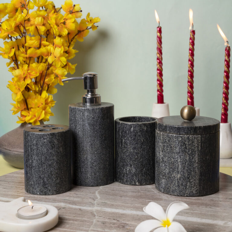 black-marble-bathroom-set
