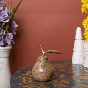 brown-marble-pear-decorative-piece