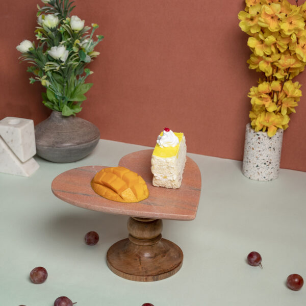 brown-marble-single-tier-cake-stand
