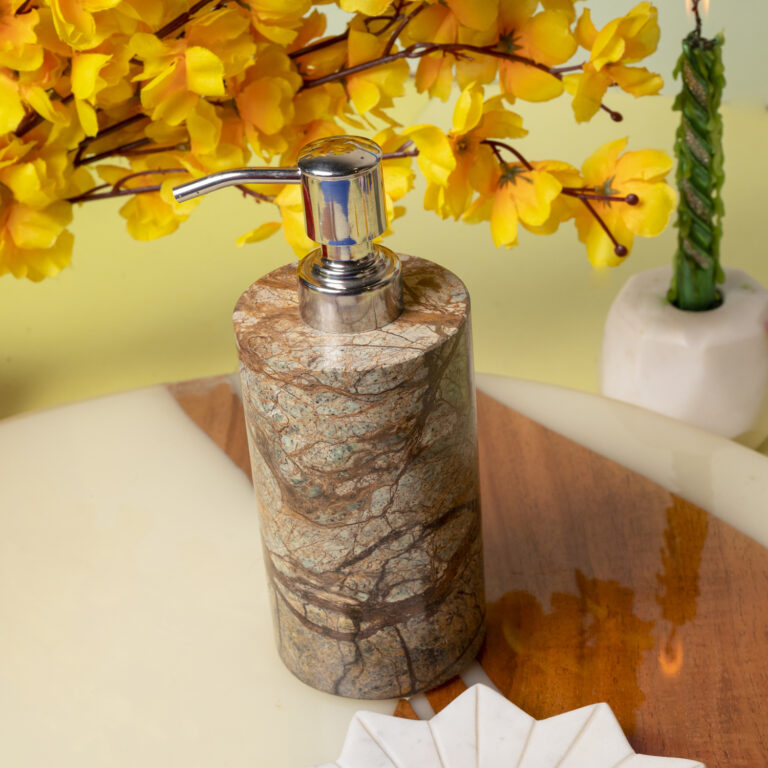 brown-marble-soap-dispenser