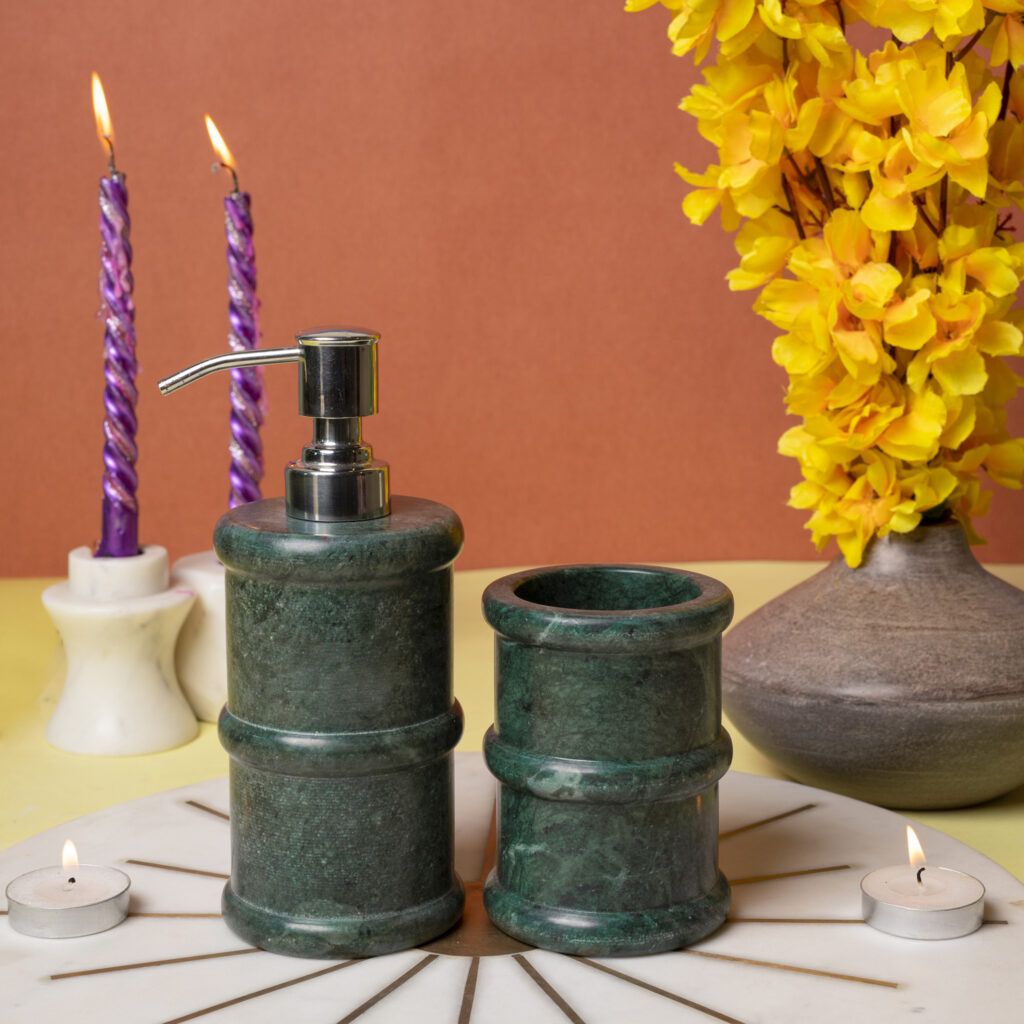 green-marble-bathroom-set