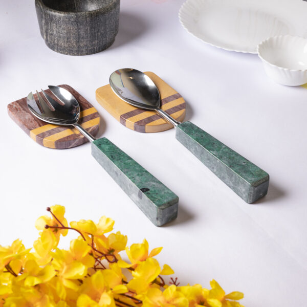 green-marble-cutlery-set