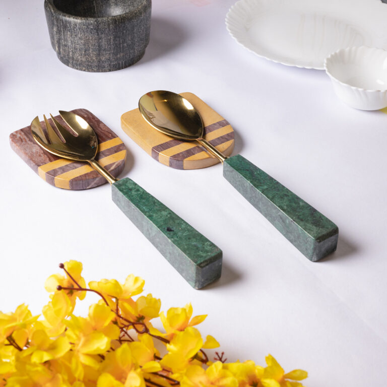 green-marble-cutlery-set