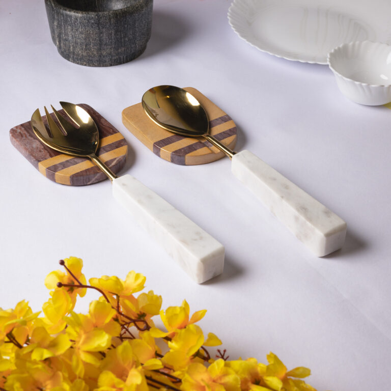 white-marble-cutlery-set