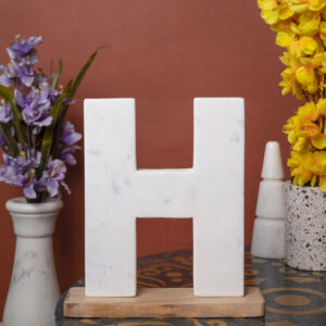 white-marble-decorative-h-letter