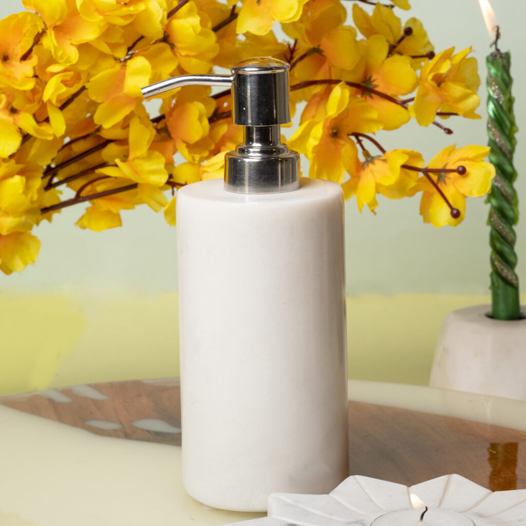 white-marble-soap-dispenser