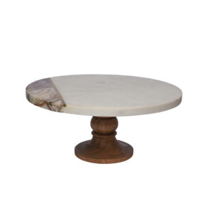 brown-white-marble-cake-stand-single-tier-