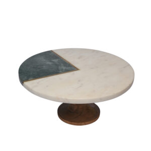 white-and-green-marble-single-tier-cake-stand