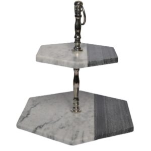 white-and-grey-marble-two-tier-cake-stand