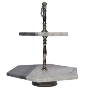 white-and-grey-marble-two-tier-cake-stand