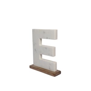 white-marble-decorative-e-letter