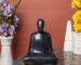Black Marble Buddha Statue