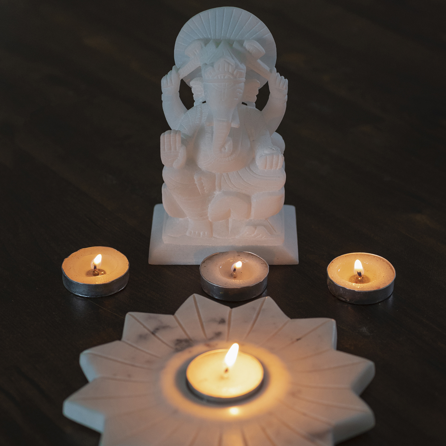 White Marble Ganesha Statue